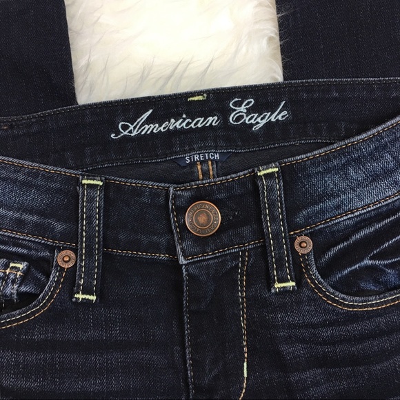 American Eagle dark skinny jeans, like new! 00 - Picture 4 of 7